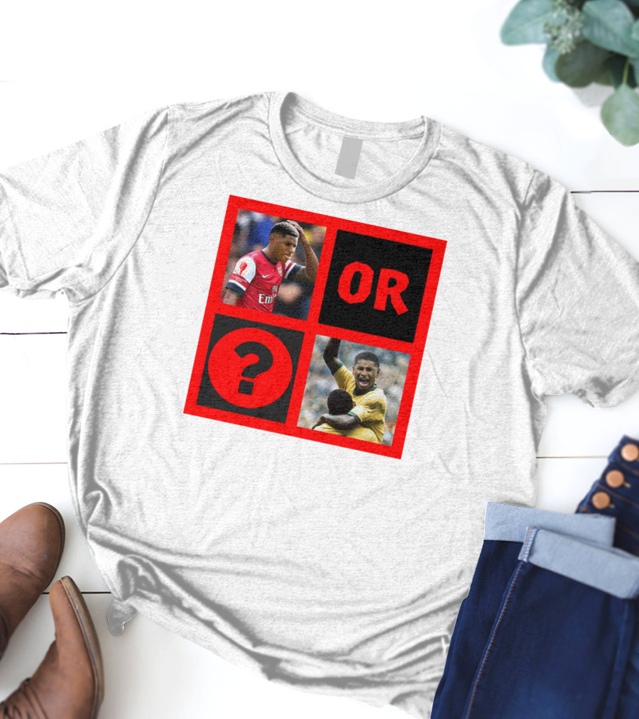 Walcott Question Mark Or Iconic Footballer Image T-Shirt