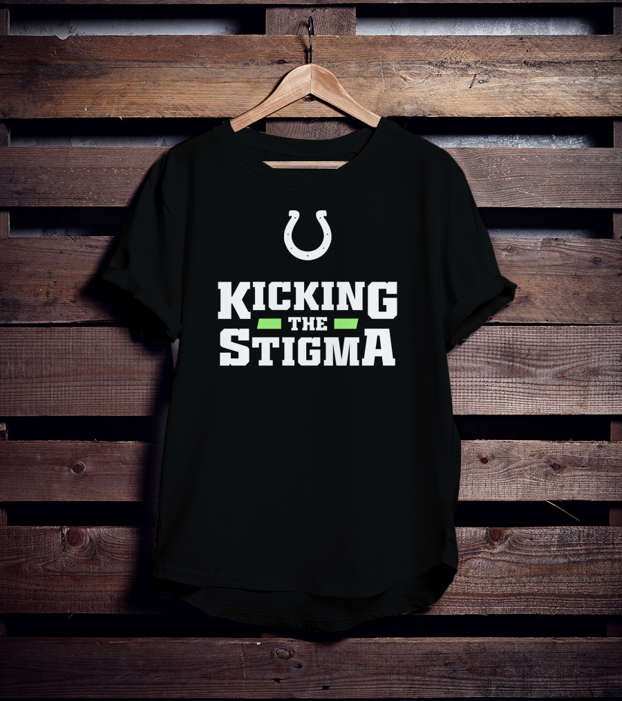 Colts Kicking The Stigma Football Horseshoe Initiative T-Shirt