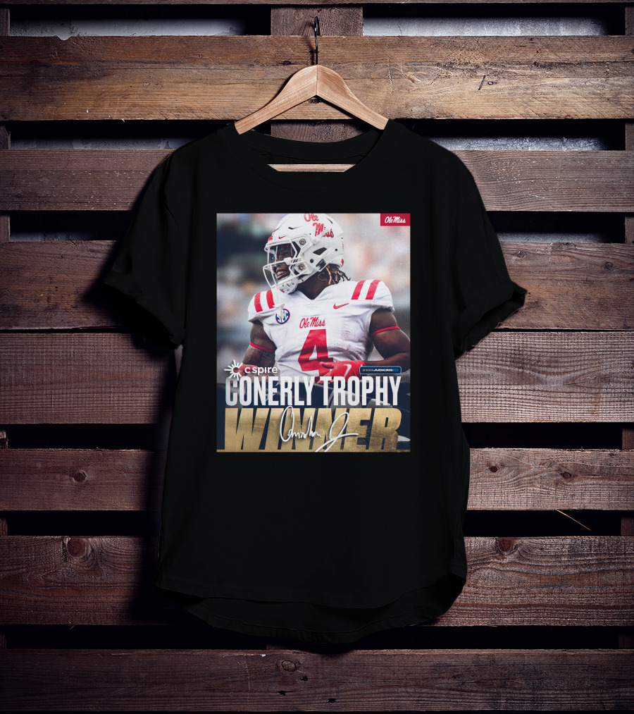 C Spire Conerly Trophy Winner Ole Miss Quinshon Judkins T-Shirt