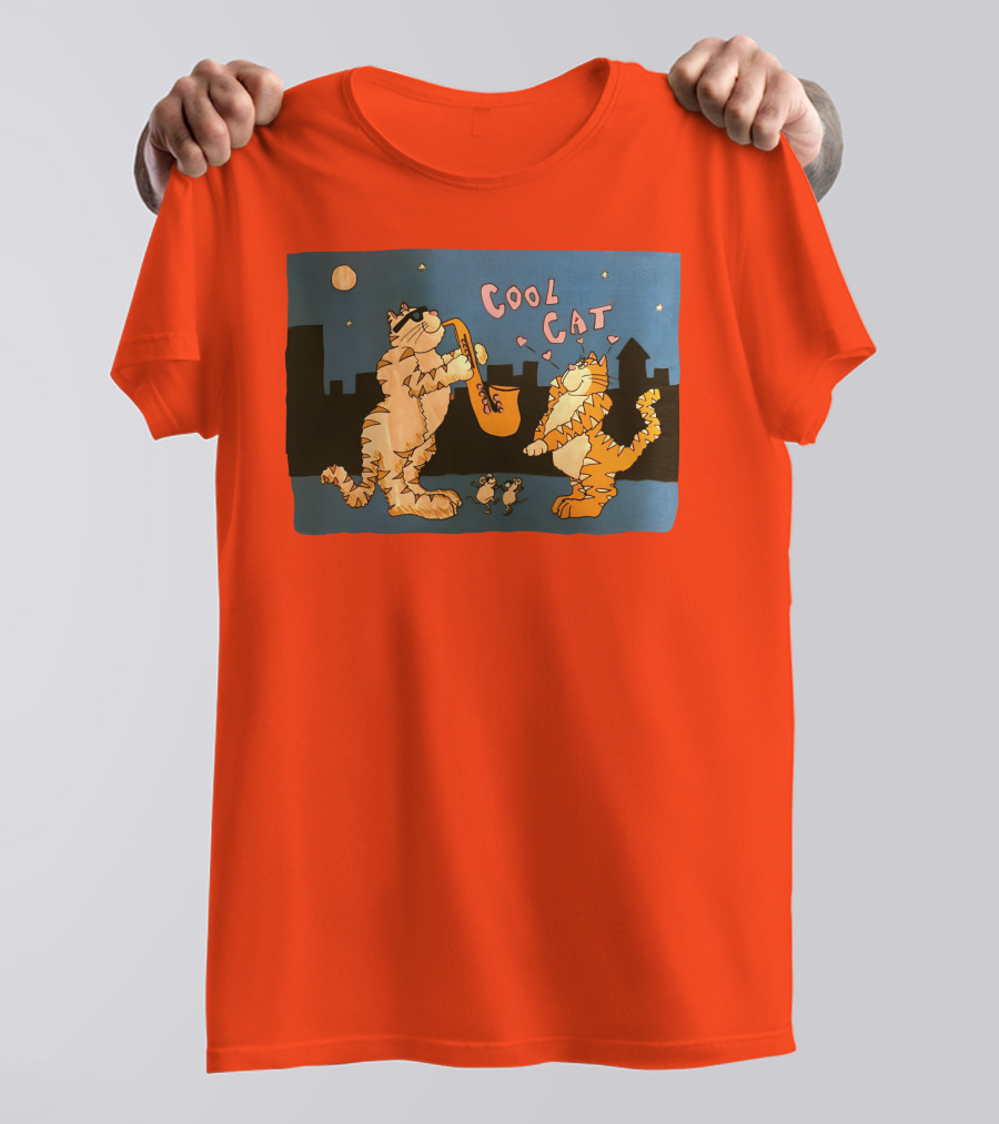 Cool Cat Night Jazz With Playful Felines And Spectators T-Shirt