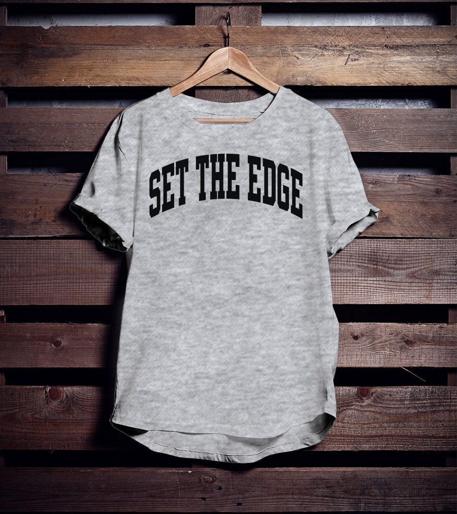 SET THE EDGE Football Defensive Strategy T-Shirt