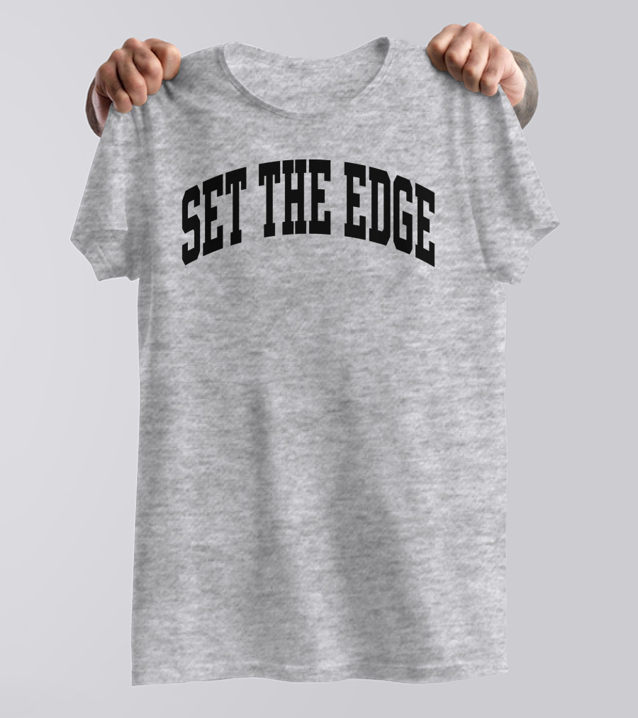 SET THE EDGE Football Defensive Strategy T-Shirt