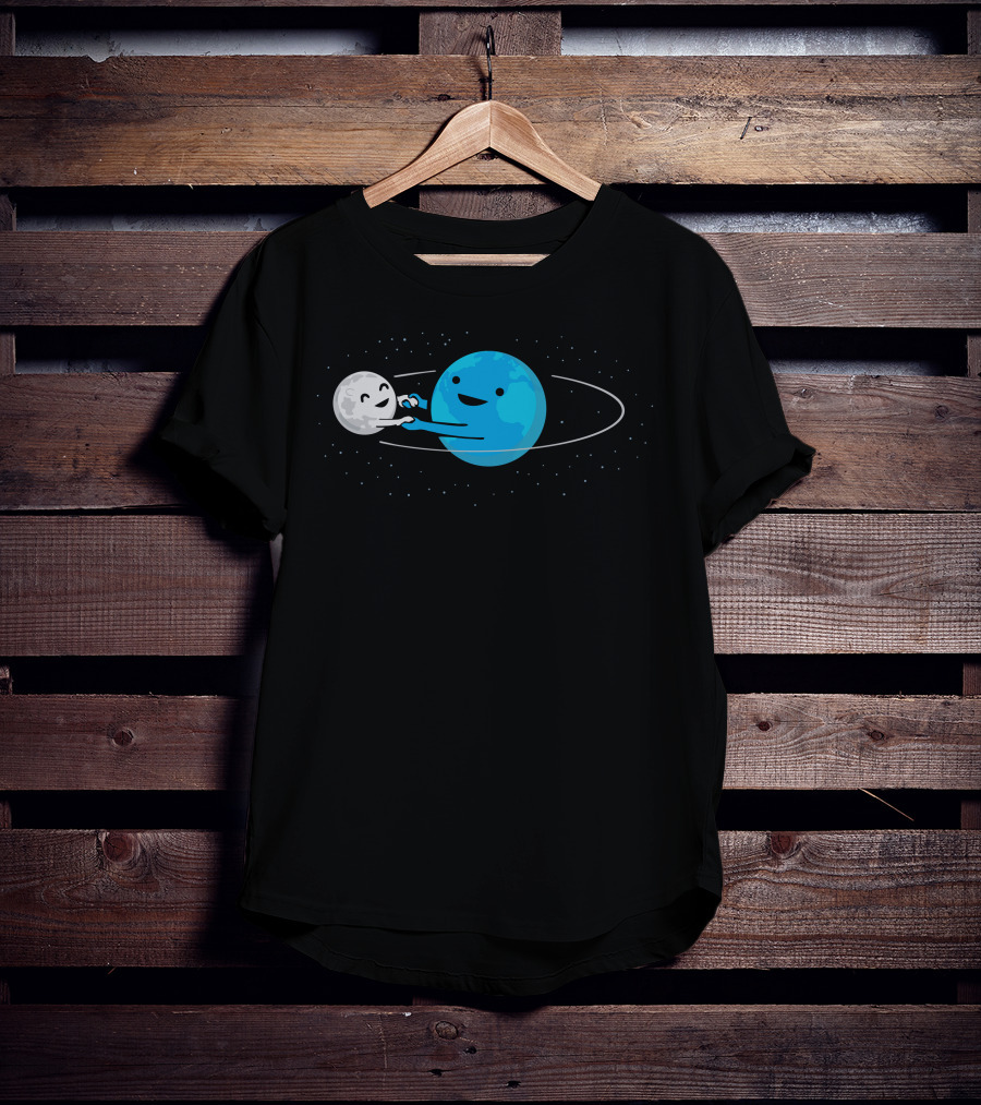 I Love Being Around You Earth And Moon Orbit Dance T-Shirt