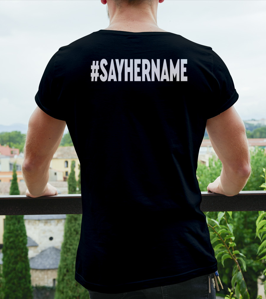 Drew Brees Wearing #SAYHERNAME T-Shirt