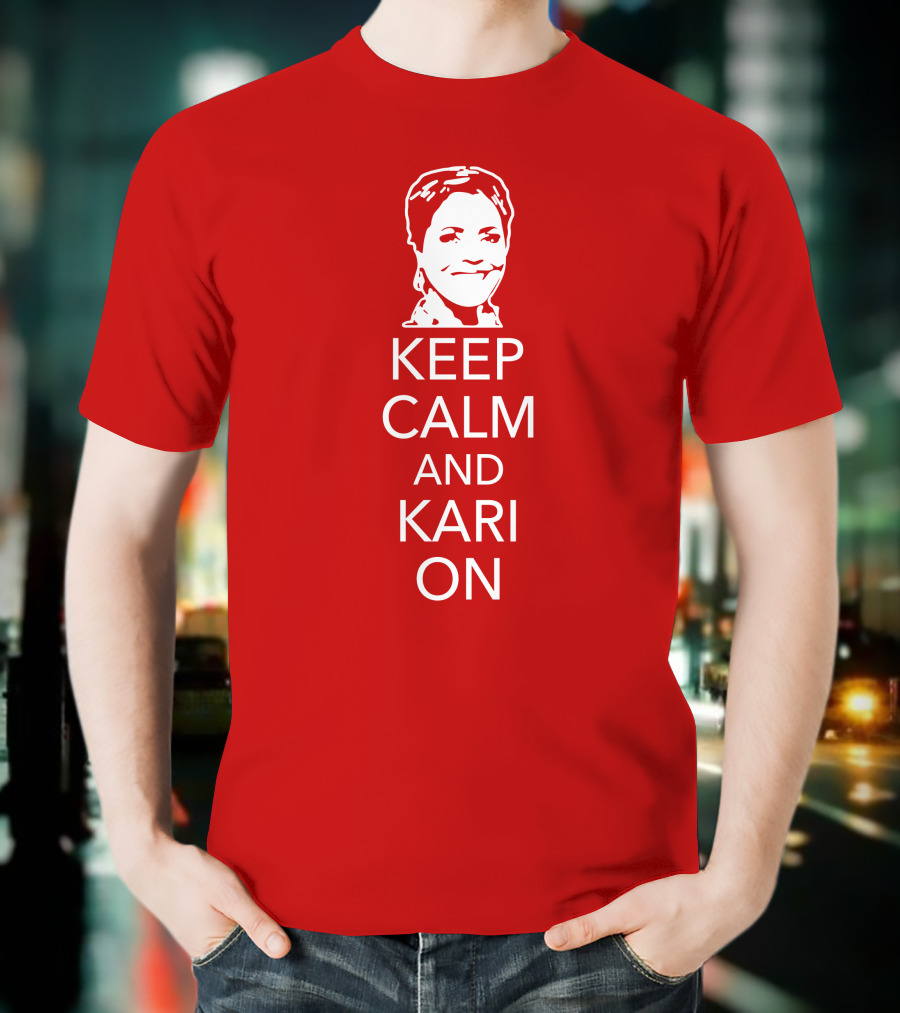 Patriottakes Keep Calm And Kari On Iconic Phrase T-Shirt