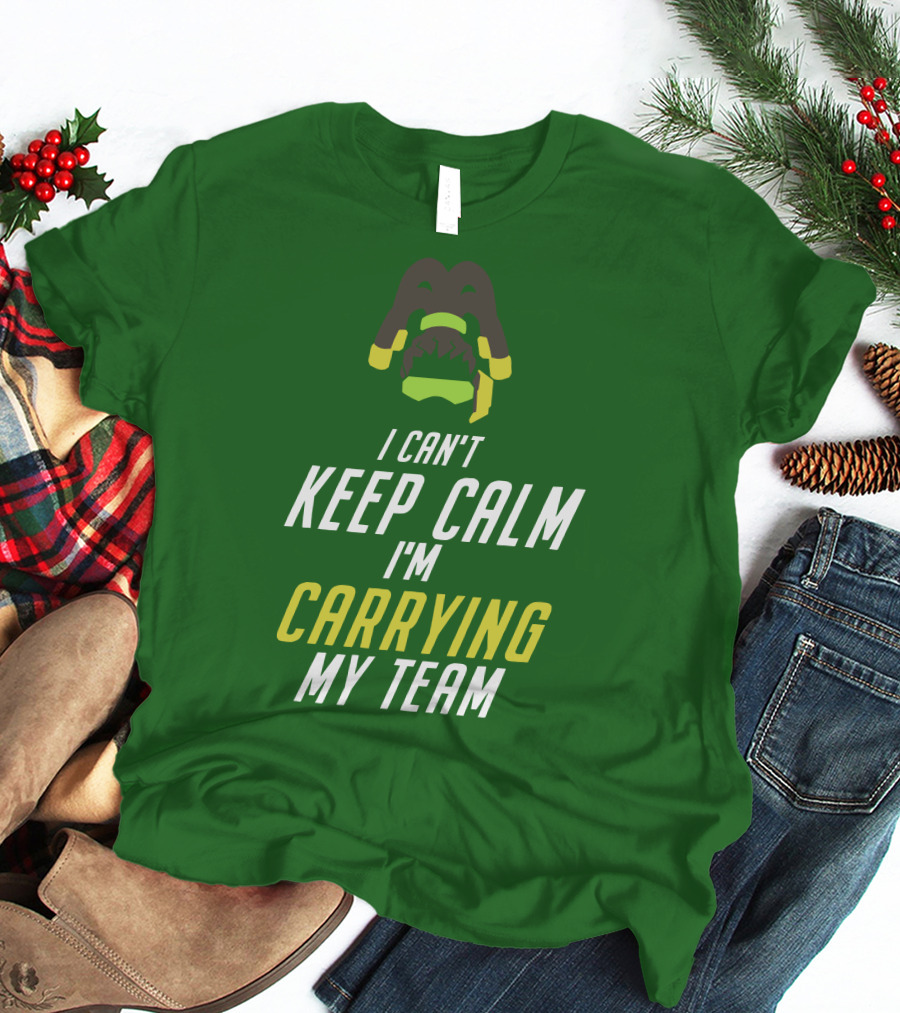 I Can't Keep Calm I'm Carrying My Team Gaming Themed T-Shirt