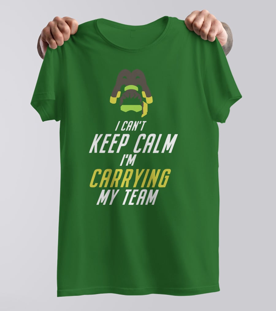 I Can't Keep Calm I'm Carrying My Team Gaming Themed T-Shirt