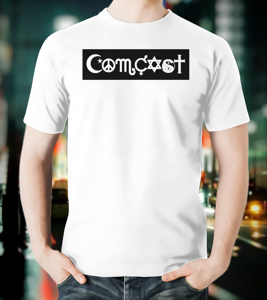 Comcast Peace Coexist Bumper Sticker T-Shirt