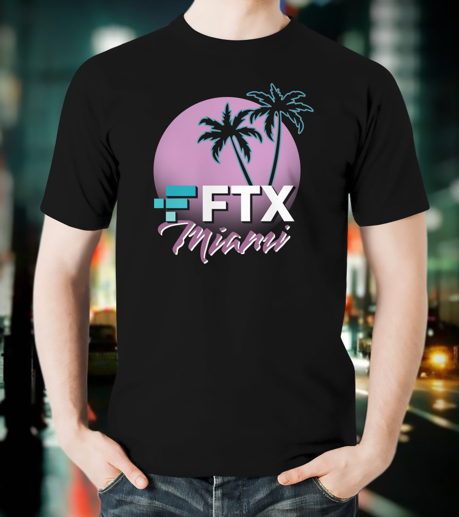 Dan Le Batard Show With Stugotz FTX Miami Palms Retro Sun T-Shirt