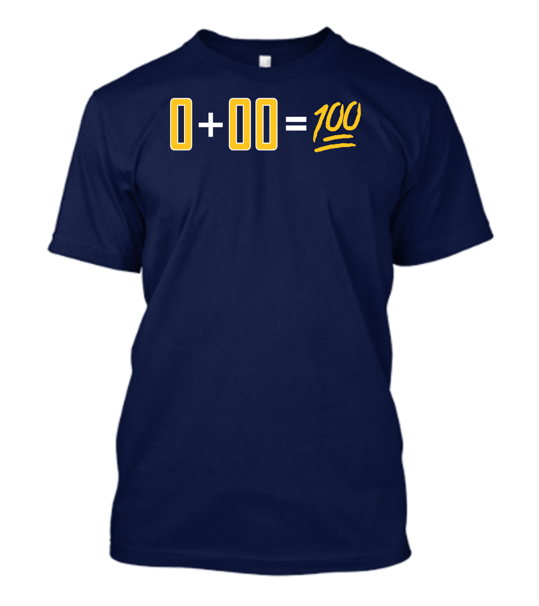 0+00=100 Obvious Equation With Emphasis T-Shirt