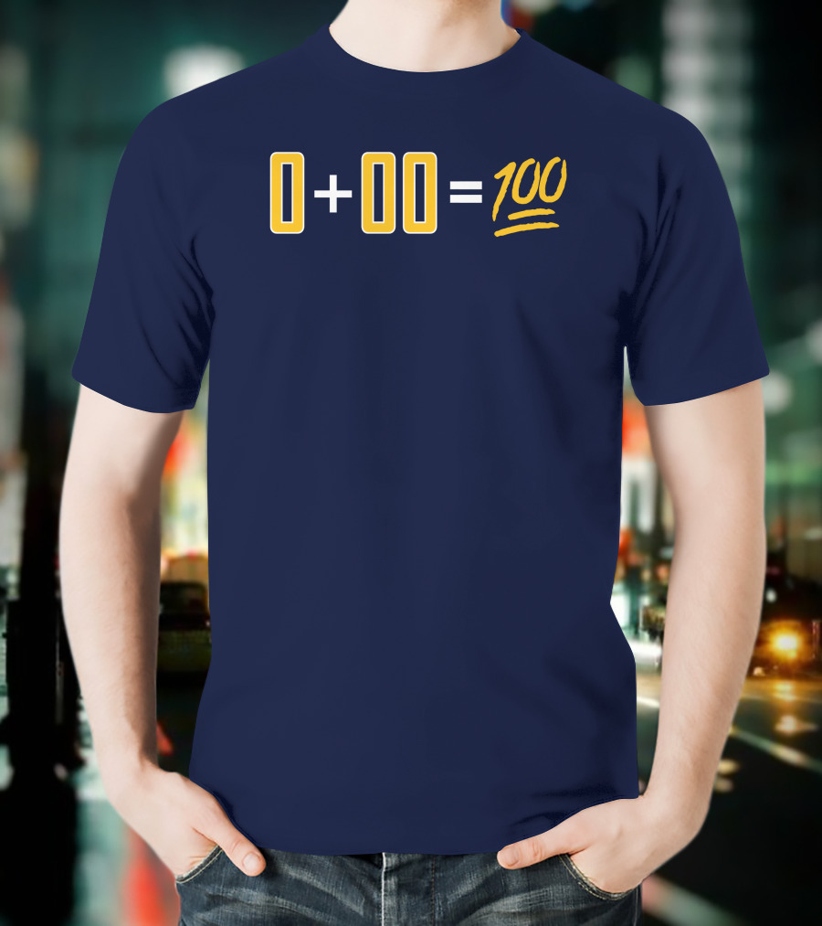 0+00=100 Obvious Equation With Emphasis T-Shirt