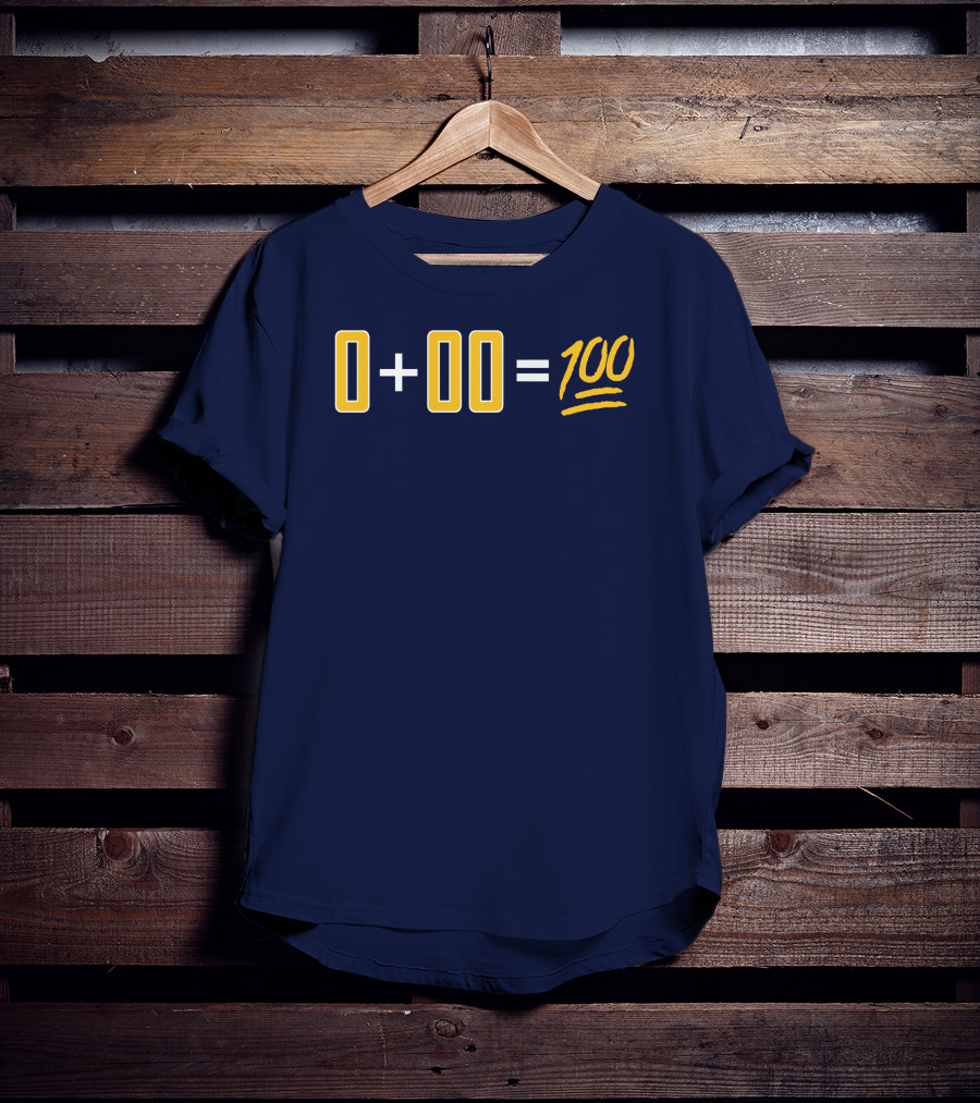 0+00=100 Obvious Equation With Emphasis T-Shirt