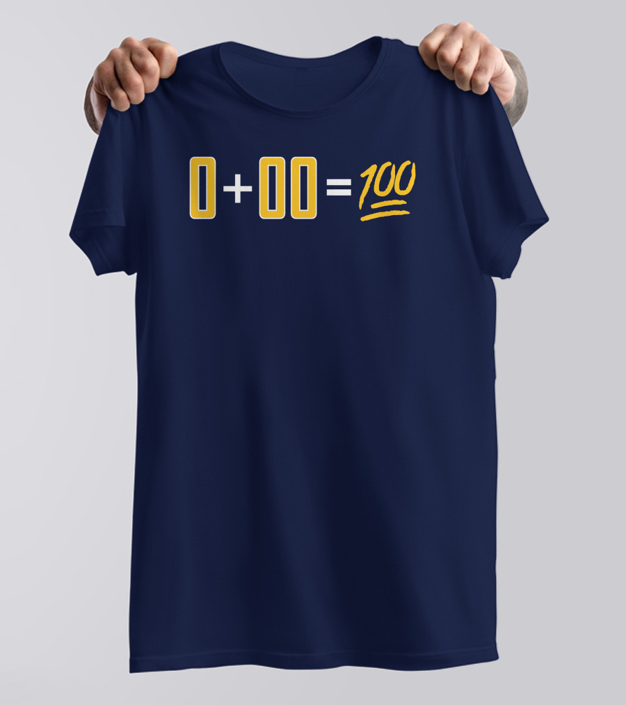 0+00=100 Obvious Equation With Emphasis T-Shirt
