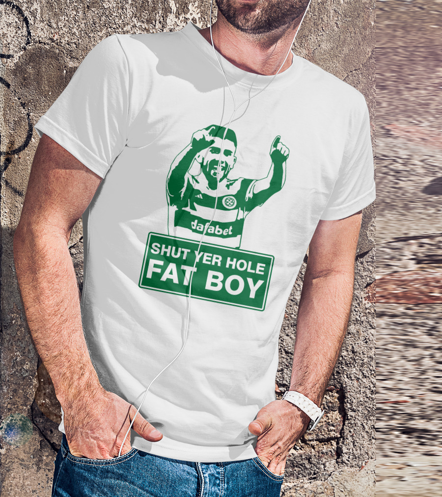 Greg Taylor Shut Yer Hole Fat Boy Celtic Football Dafabet T-Shirt