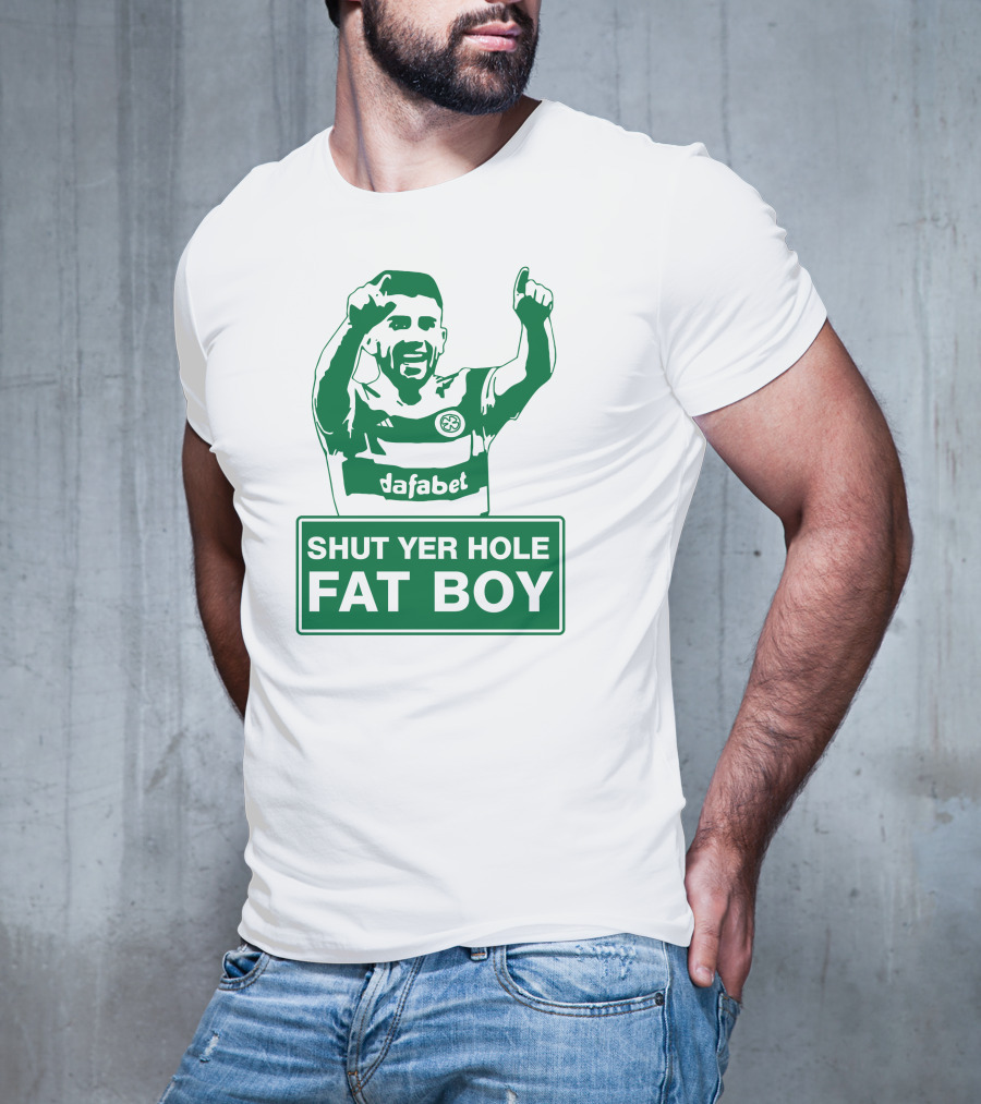 Greg Taylor Shut Yer Hole Fat Boy Celtic Football Dafabet T-Shirt