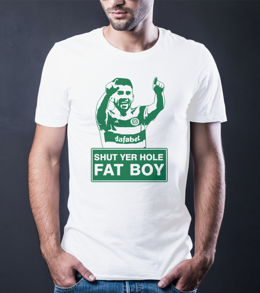 Greg Taylor Shut Yer Hole Fat Boy Celtic Football Dafabet T-Shirt