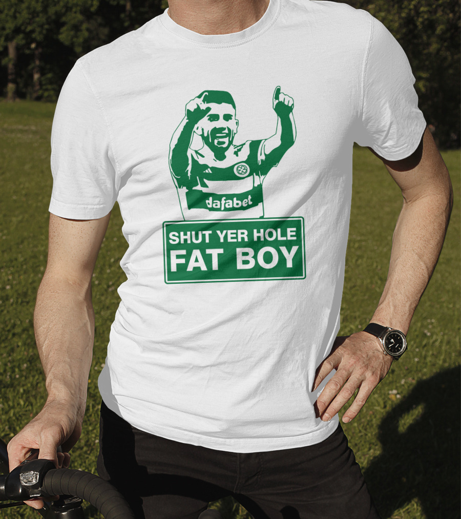Greg Taylor Shut Yer Hole Fat Boy Celtic Football Dafabet T-Shirt