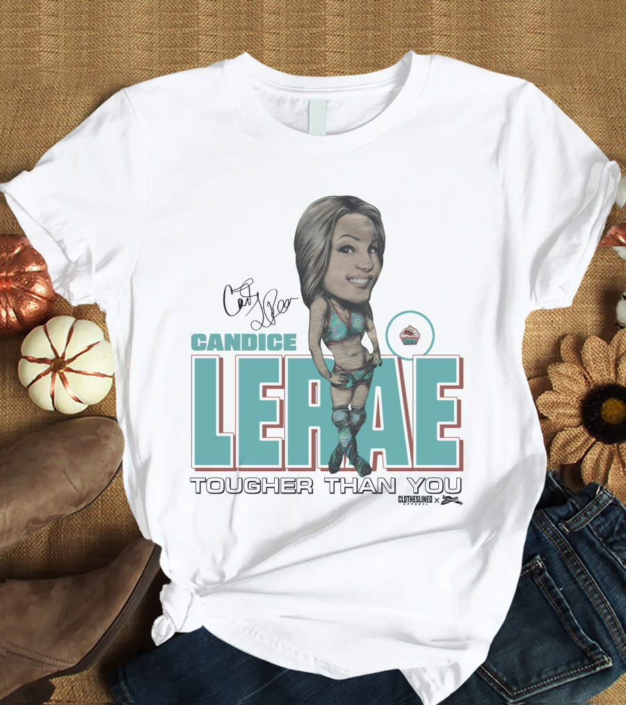 Candice Lerae Tougher Than You Clotheslined X Dynamite Kid Caricature T-Shirt