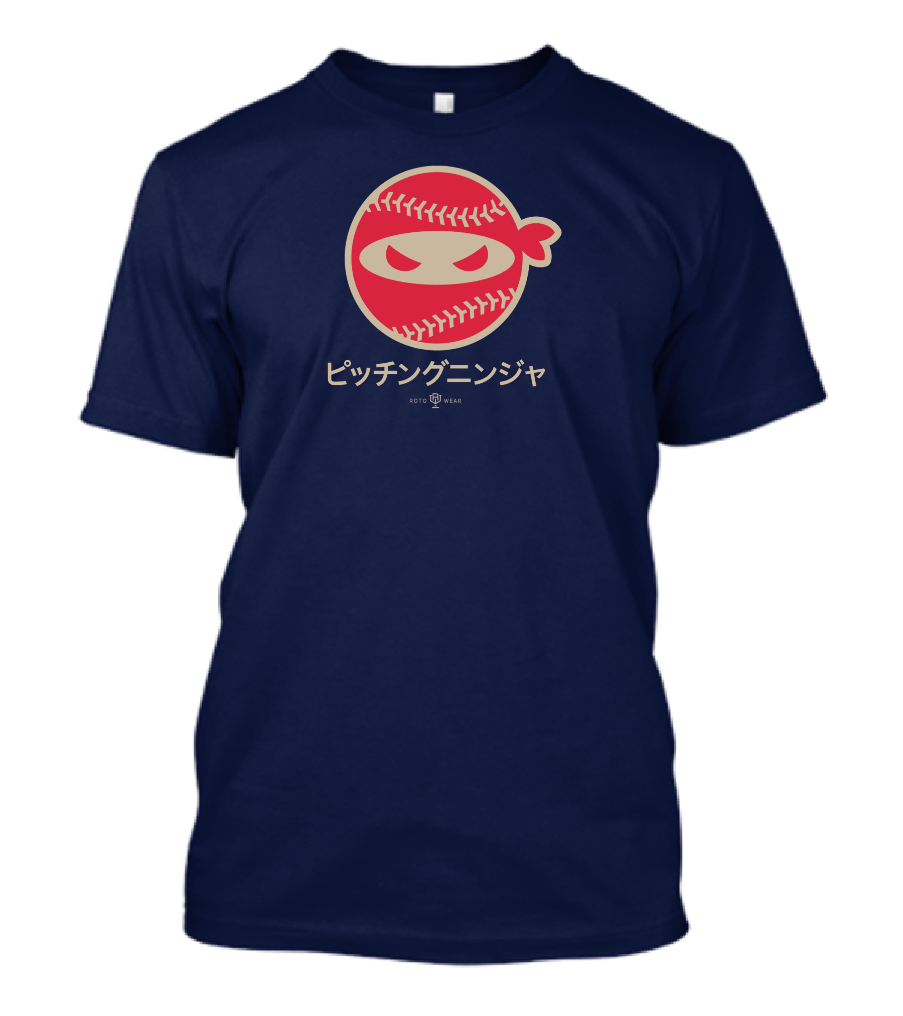 Pitching Ninja Nippon Japanese Baseball Icon Roto Wear T-Shirt