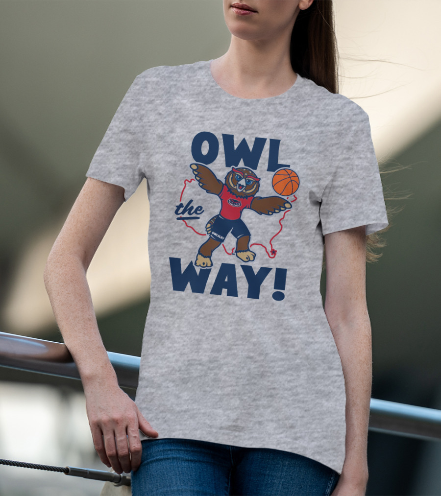 Owlsey Basketball Owl The Way Florida Atlantic T-Shirt