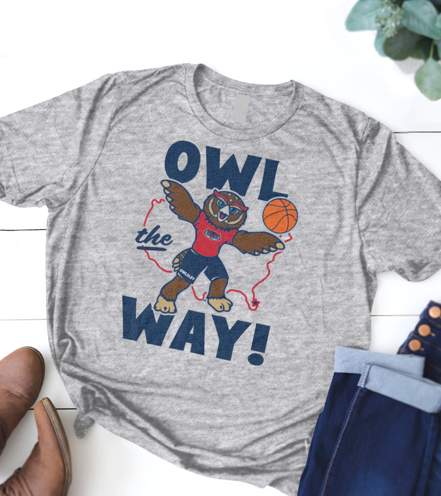 Owlsey Basketball Owl The Way Florida Atlantic T-Shirt