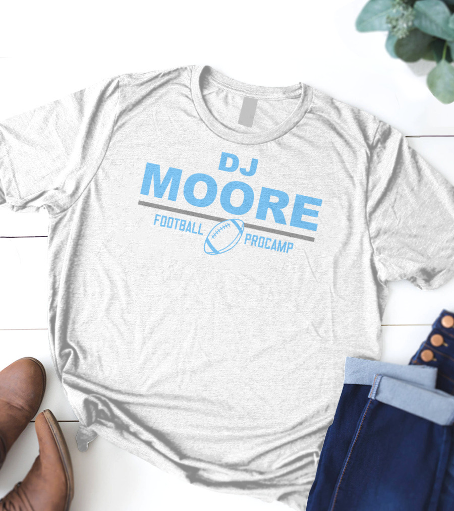 DJ Moore Football Procamp Official Event Logo With Football T-Shirt