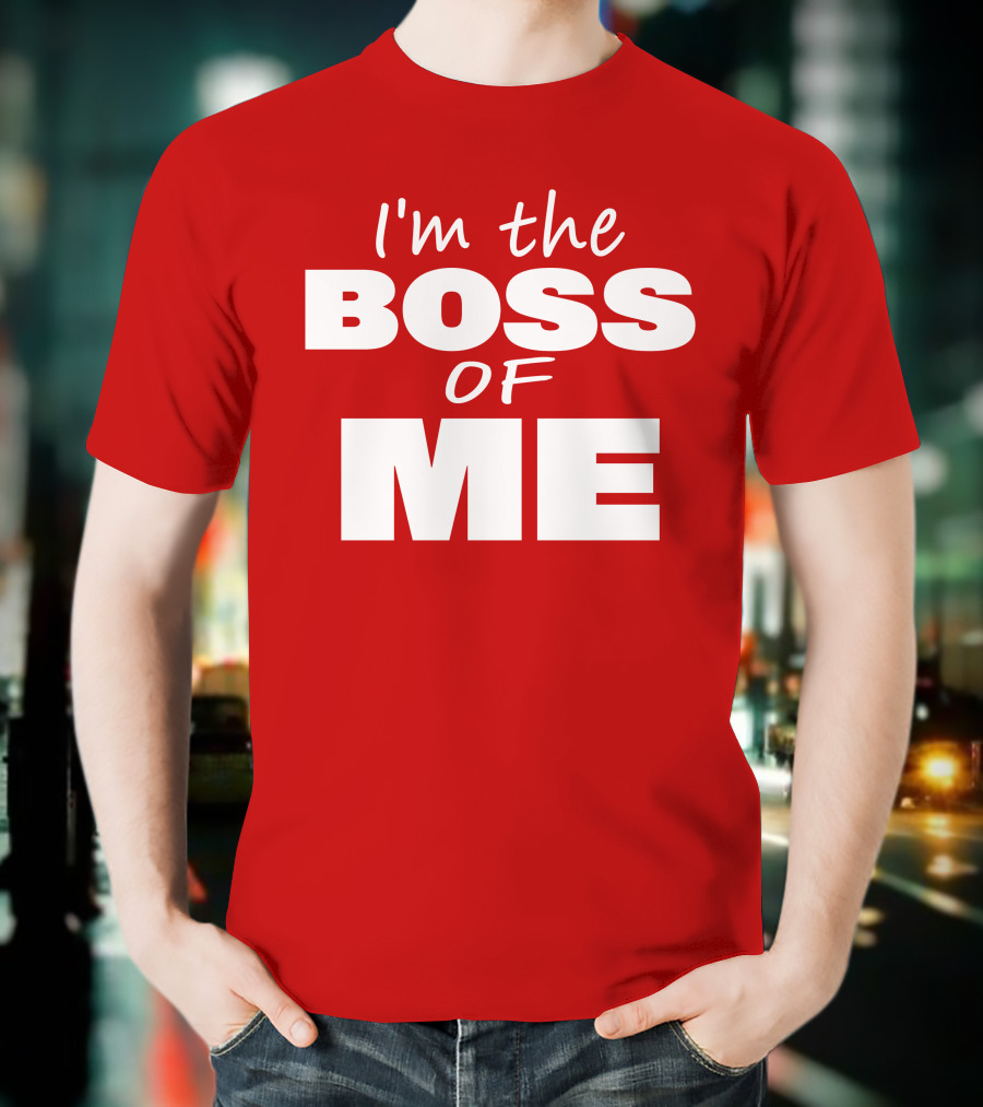 Texas Paul Schroder I'M The Boss Of Me Bold Red T-Shirt