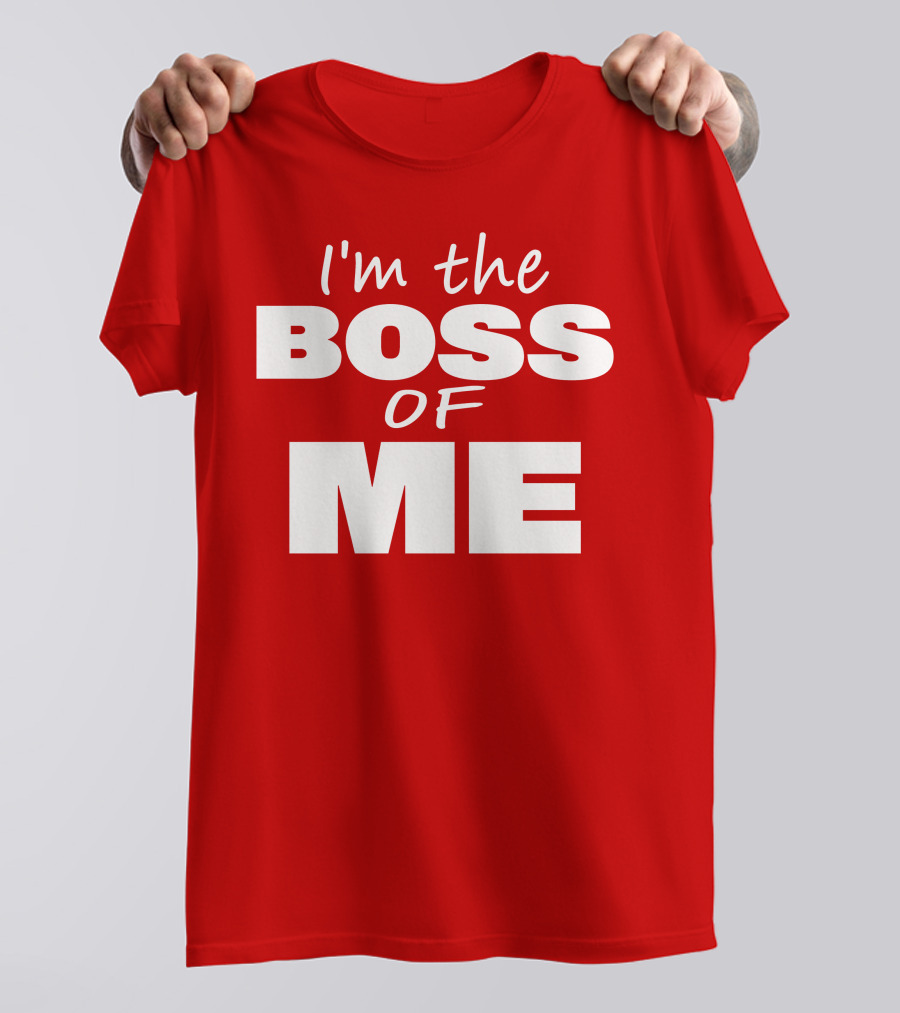 Texas Paul Schroder I'M The Boss Of Me Bold Red T-Shirt
