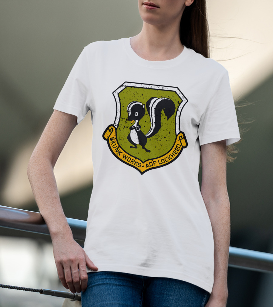 Mrs Poindexter Skunk Works ADP Lockheed Emblem T-Shirt