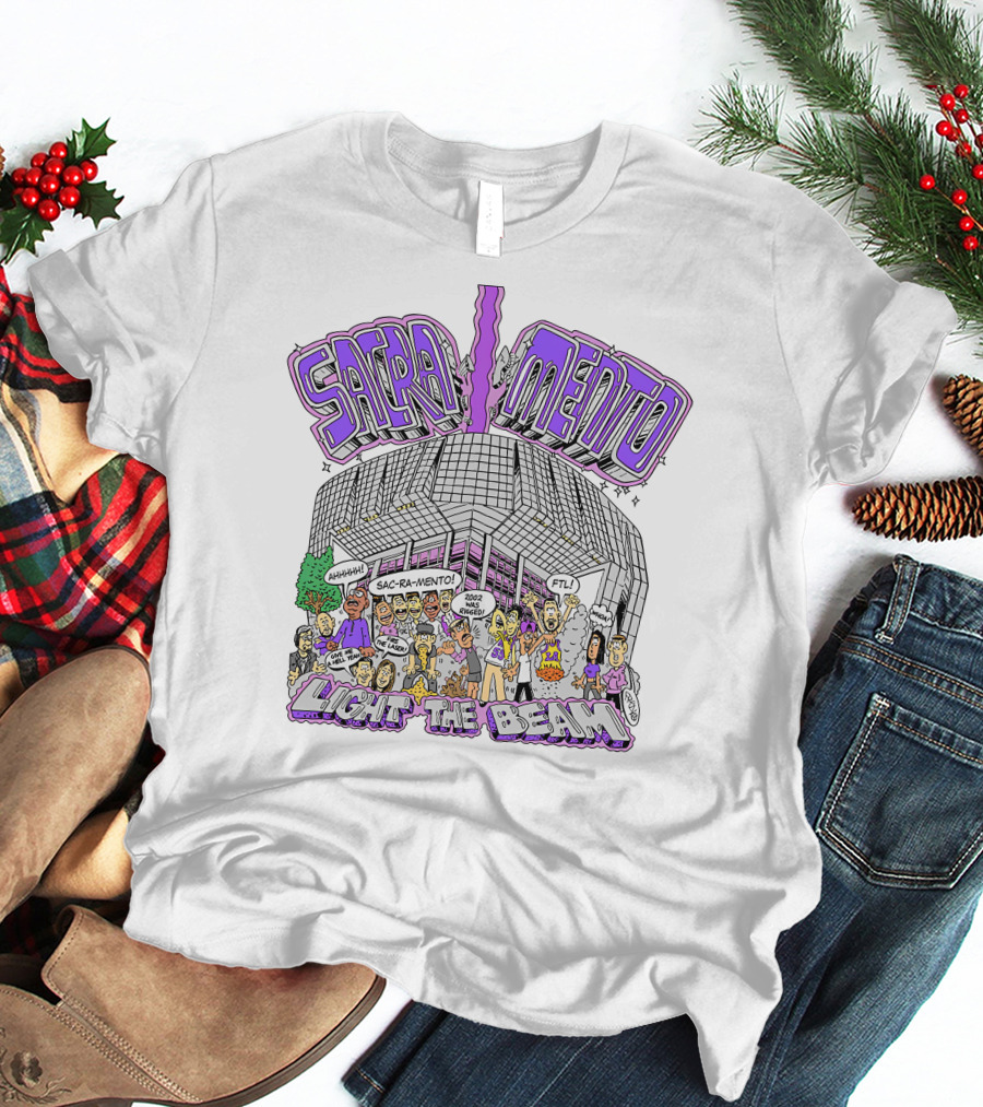 SACRA MENTO Light The Beam Midtownsac Crowd Excitement Energetic Atmosphere T-Shirt