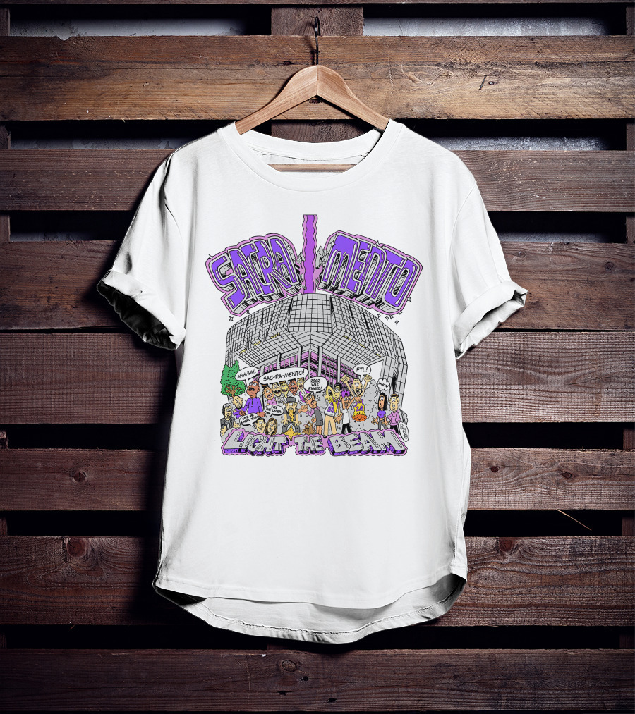 SACRA MENTO Light The Beam Midtownsac Crowd Excitement Energetic Atmosphere T-Shirt