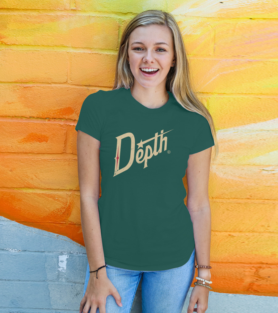 Depth Parody Vintage Style Text With Star Accent T-Shirt