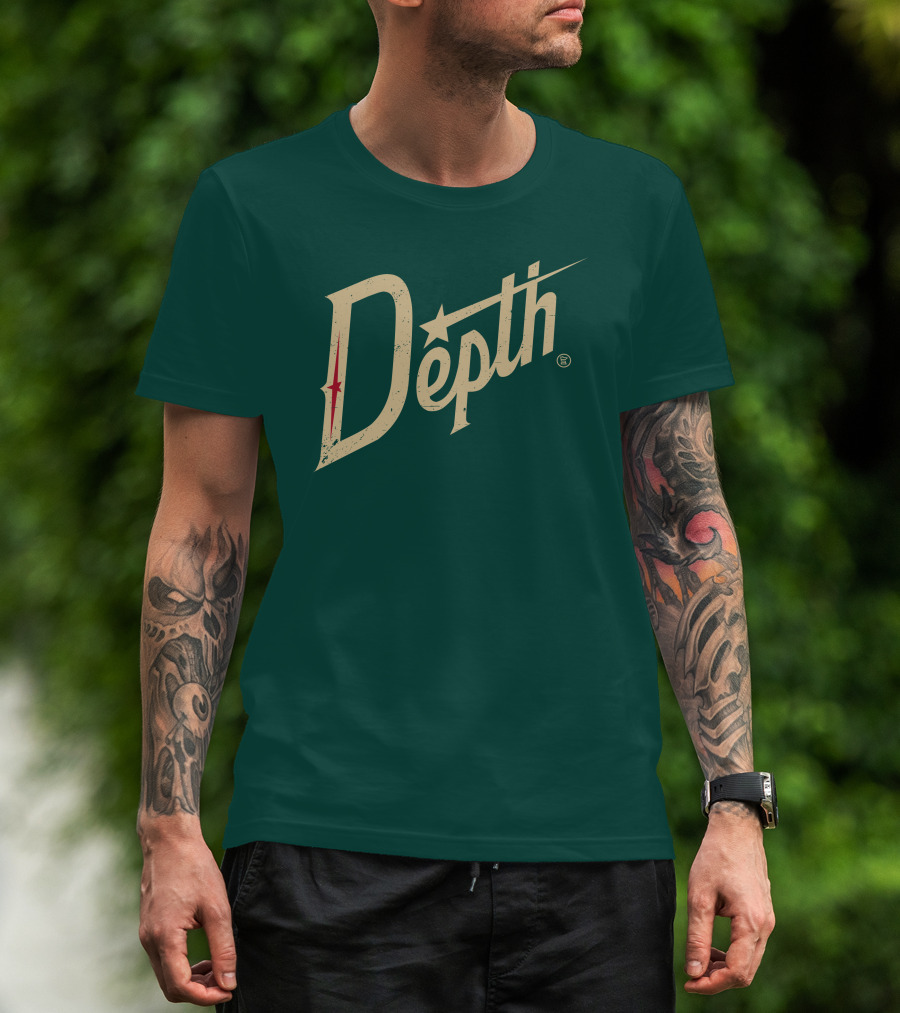 Depth Parody Vintage Style Text With Star Accent T-Shirt