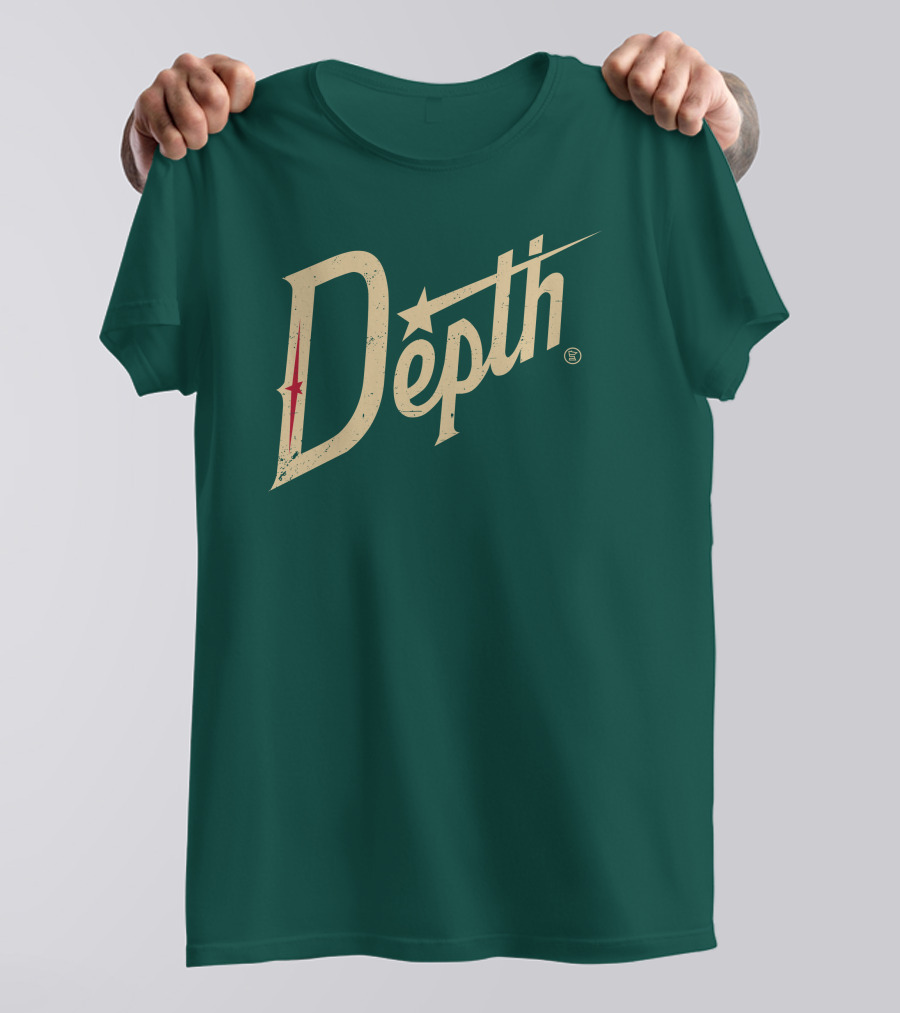 Depth Parody Vintage Style Text With Star Accent T-Shirt