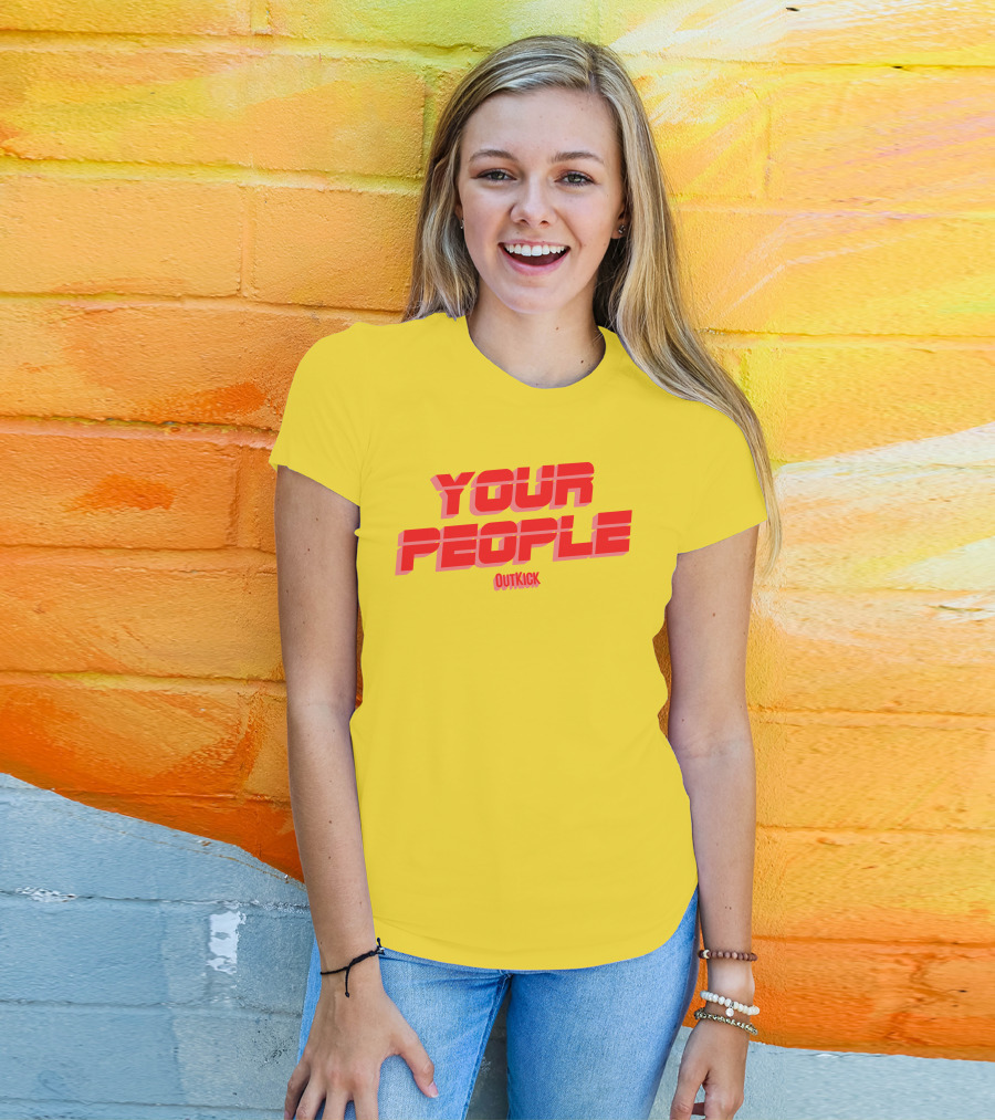 Your People Outkick Red Text T-Shirt