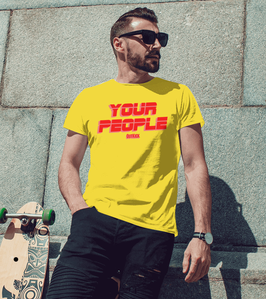 Your People Outkick Red Text T-Shirt