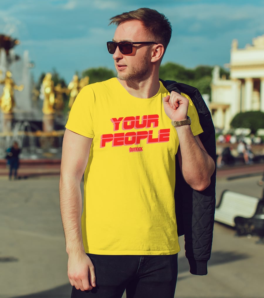 Your People Outkick Red Text T-Shirt