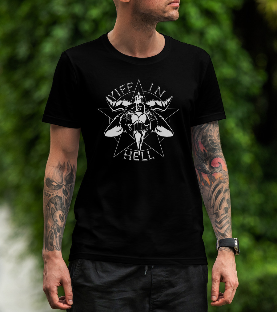 Yiff In Hell Pentagram Goat T-Shirt
