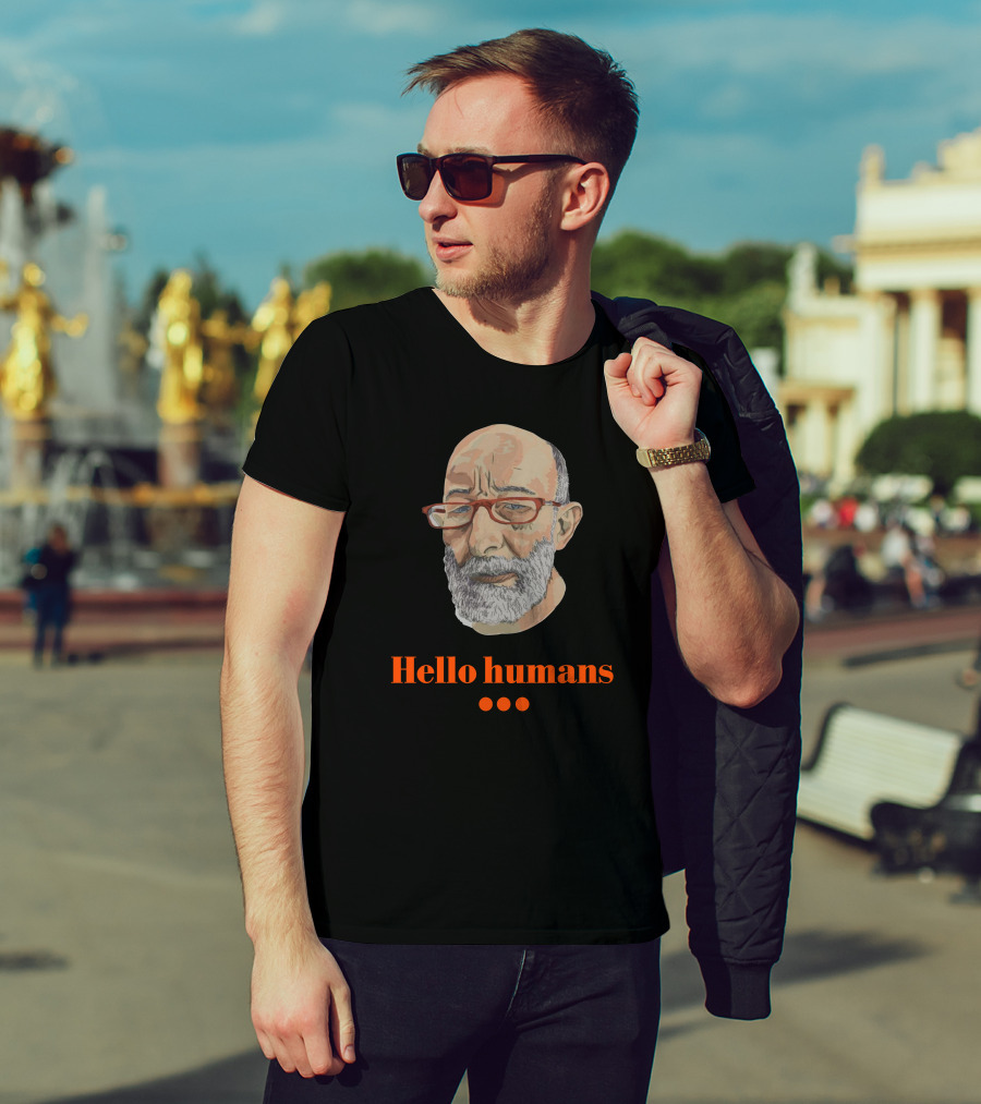 Hello Humans With Bearded Man T-Shirt