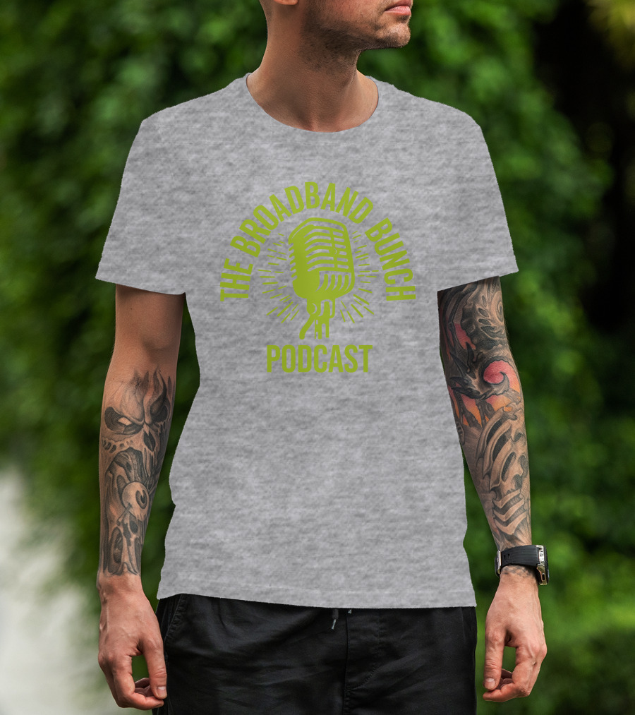 The Broadband Bunch Podcast Microphone T-Shirt