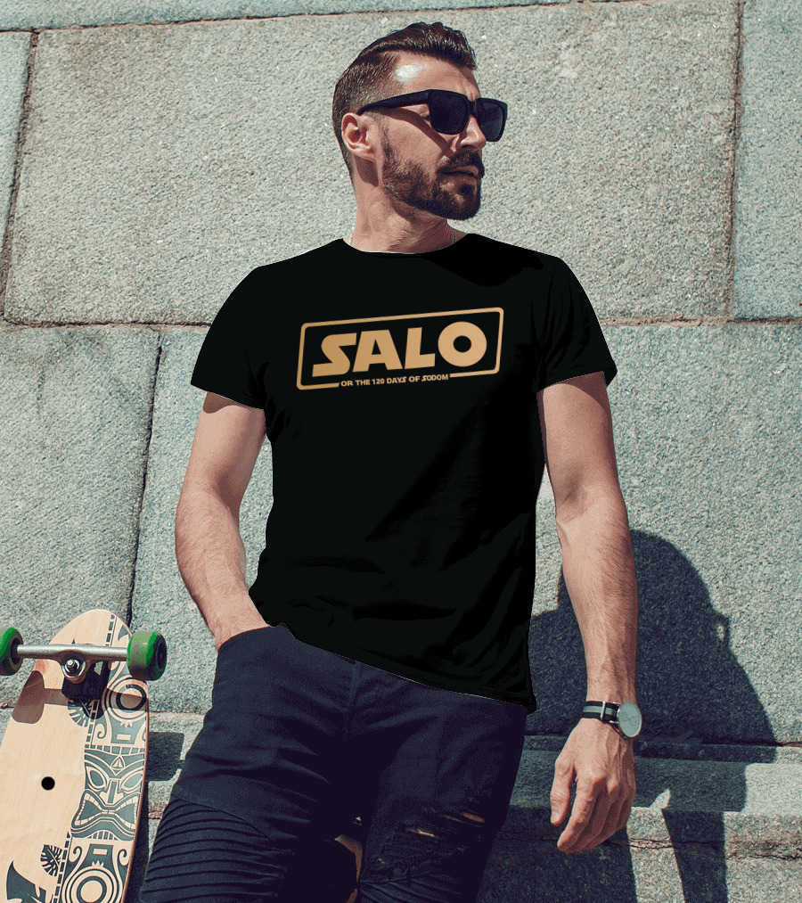 Salo Or The 120 Days Of Sodom Retro Block Letters T-Shirt