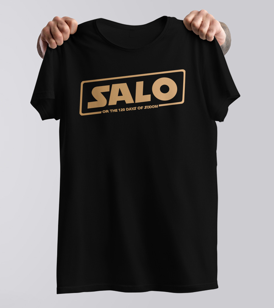 Salo Or The 120 Days Of Sodom Retro Block Letters T-Shirt