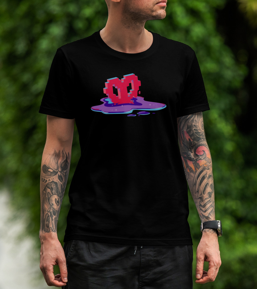 Ph1lza Void Heart Melting Pixel T-Shirt