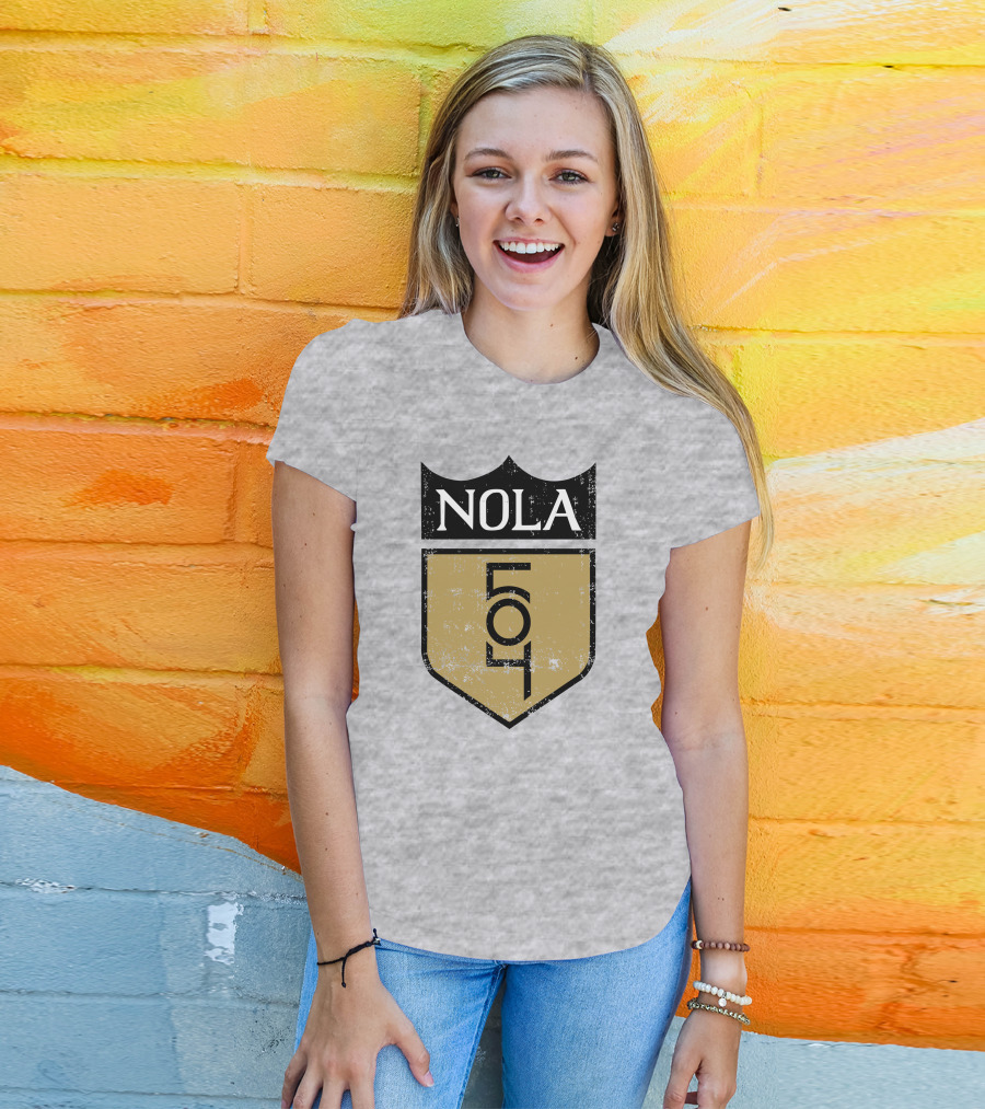 NOLA 504 Shield Badge Emblem T-Shirt