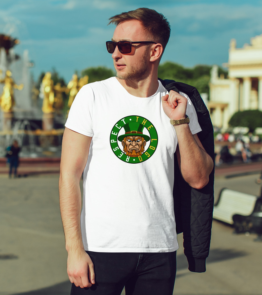 Respect The Logo Irish Mascot Green Hat T-Shirt