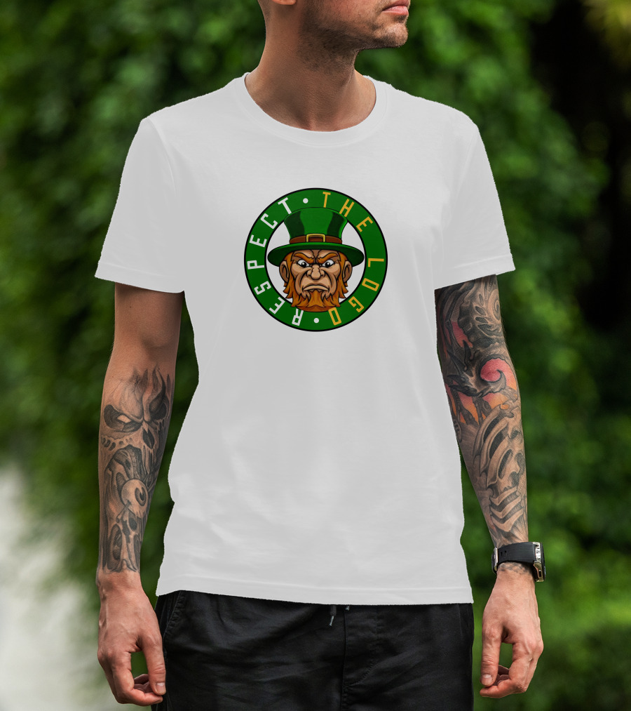 Respect The Logo Irish Mascot Green Hat T-Shirt