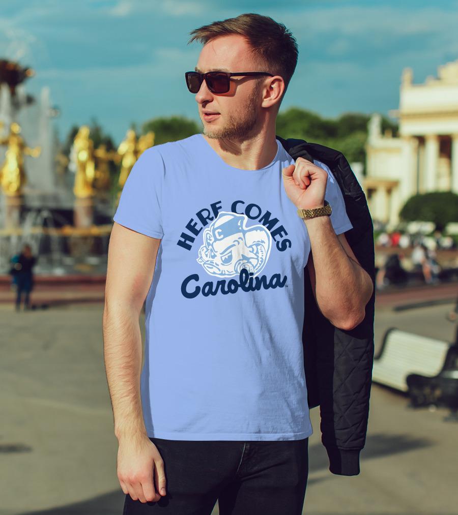 Here Comes Carolina Barstool Bench Mob T-Shirt