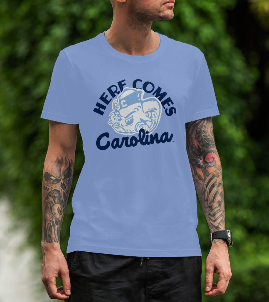 Here Comes Carolina Barstool Bench Mob T-Shirt