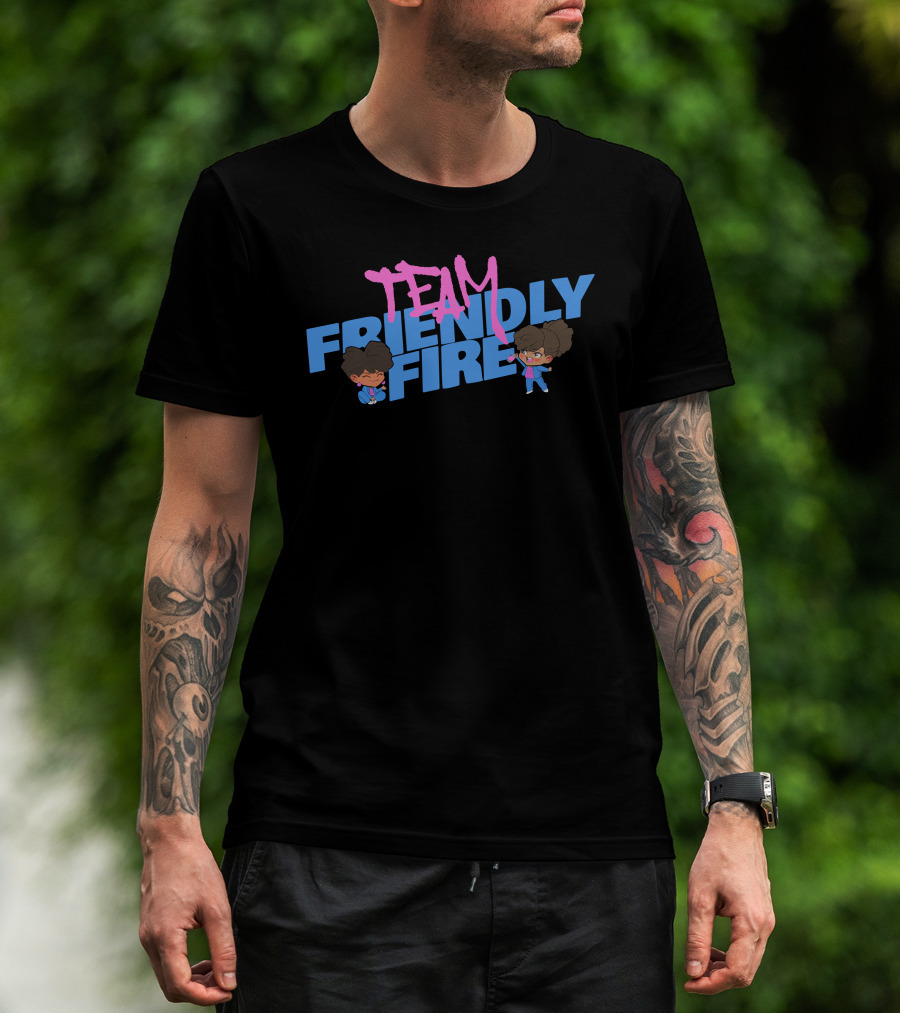 Definedbyky Team Friendly Fire Animated Duo Fun T-Shirt