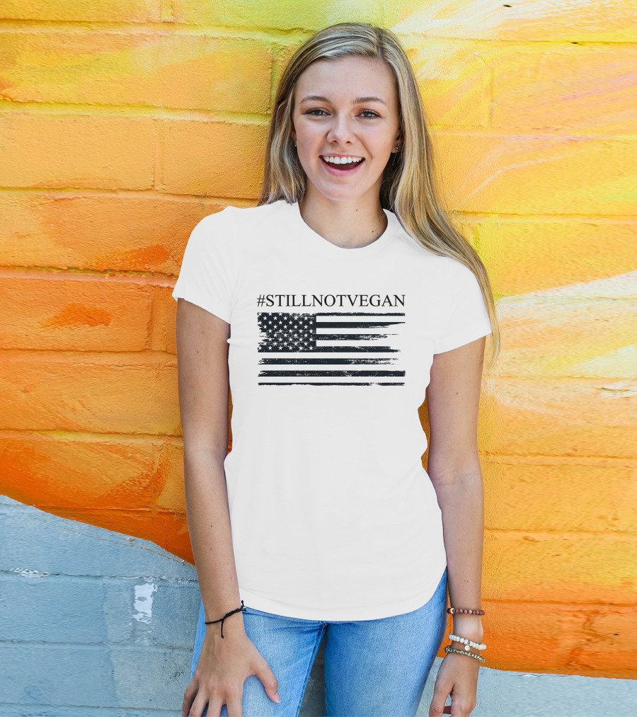 Dr Shawn Baker #StillNotVegan American Flag T-Shirt
